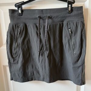Athleta Charcoal Skort with Drawstring and Pockets